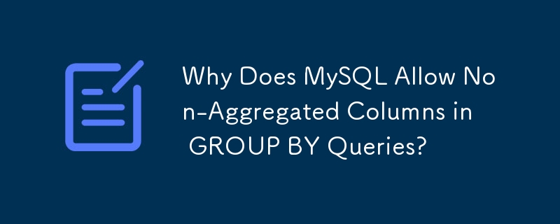 Why Does MySQL Allow Non-Aggregated Columns in GROUP BY Queries?
