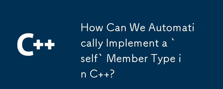 How Can We Automatically Implement a `self` Member Type in C ?