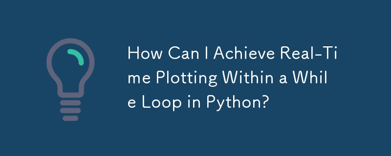 How Can I Achieve Real-Time Plotting Within a While Loop in Python ...