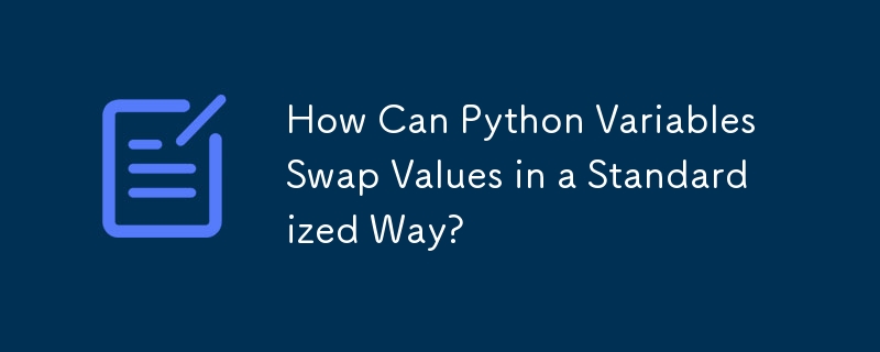 How Can Python Variables Swap Values in a Standardized Way?-Python ...