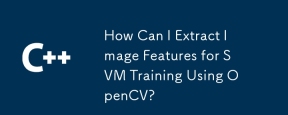 How Can I Extract Image Features for SVM Training Using OpenCV?