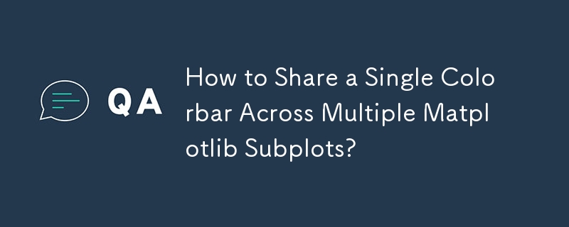 How to Share a Single Colorbar Across Multiple Matplotlib Subplots?
