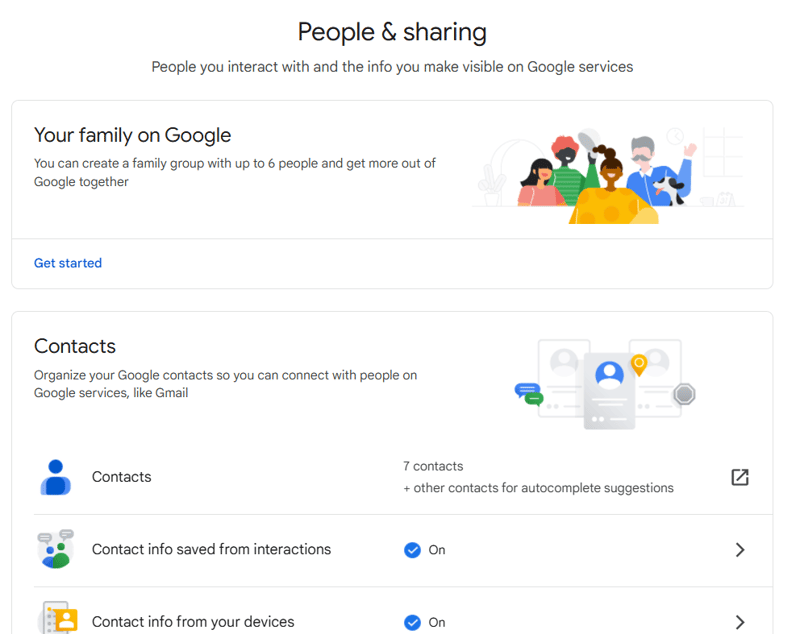 Google profile design
