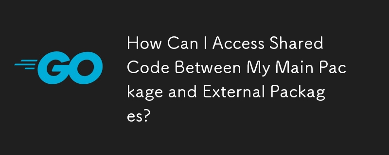 How Can I Access Shared Code Between My Main Package and External Packages?
