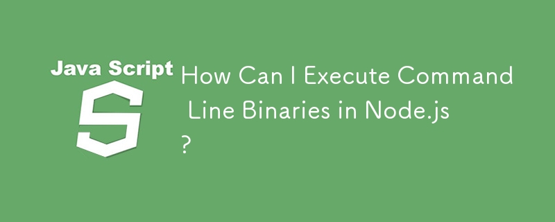 How Can I Execute Command Line Binaries in Node.js?
