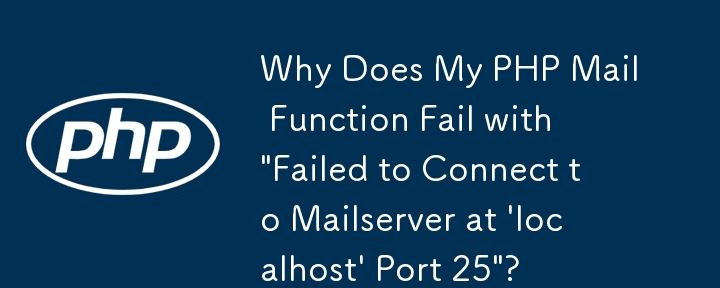 Why Does My PHP Mail Function Fail with 