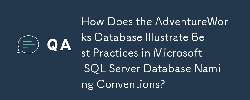 How Does the AdventureWorks Database Illustrate Best Practices in ...