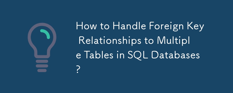 How to Handle Foreign Key Relationships to Multiple Tables in SQL ...