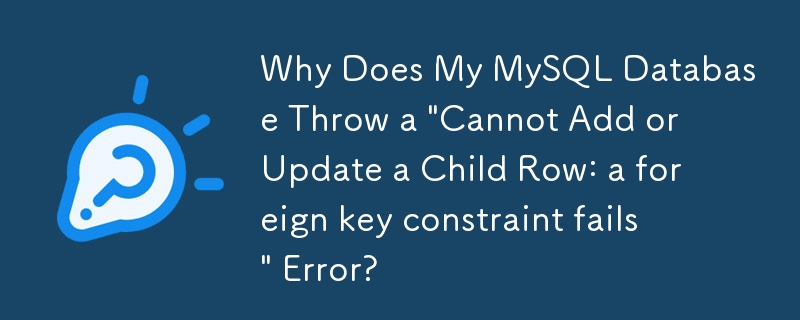 Why Does My MySQL Database Throw a 