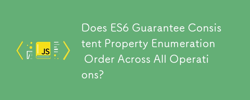 Does ES6 Guarantee Consistent Property Enumeration Order Across All Operations?
