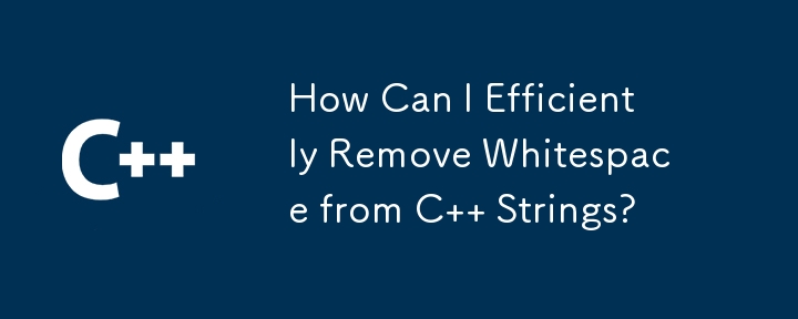 How Can I Efficiently Remove Whitespace from C   Strings?
