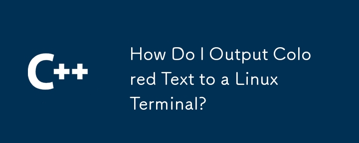 How Do I Output Colored Text to a Linux Terminal?
