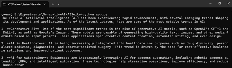 AISuite: Simplifying GenAI integration across multiple LLM providers