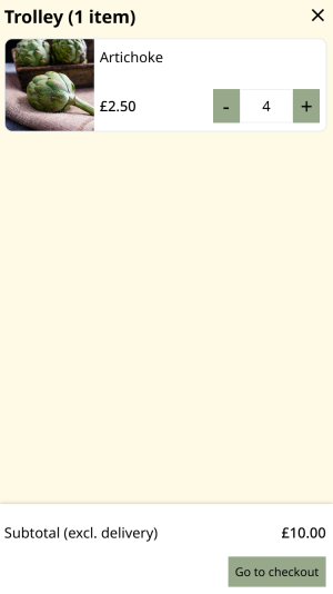 My shopping cart project for a Farm Shop