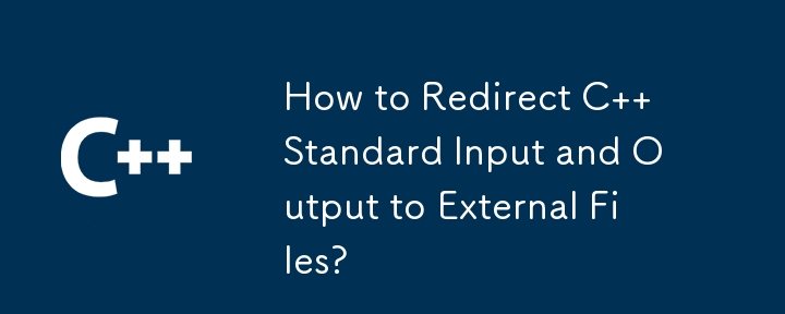 How to Redirect C   Standard Input and Output to External Files?
