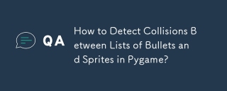 How to Detect Collisions Between Lists of Bullets and Sprites in Pygame?