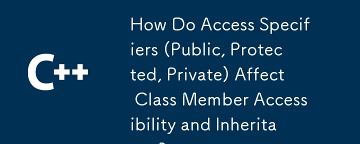 How Do Access Specifiers (Public, Protected, Private) Affect Class Member Accessibility and Inheritance?