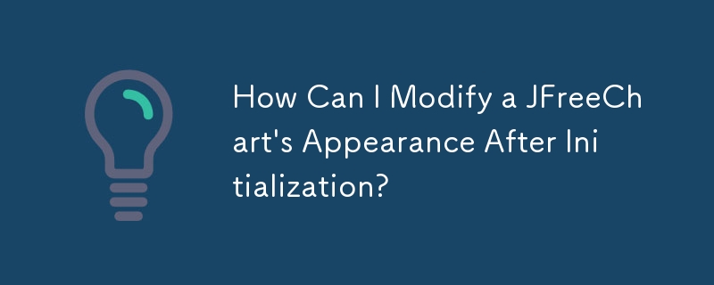 How Can I Modify a JFreeChart's Appearance After Initialization?
