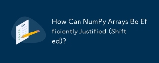 How Can NumPy Arrays Be Efficiently Justified (Shifted)?