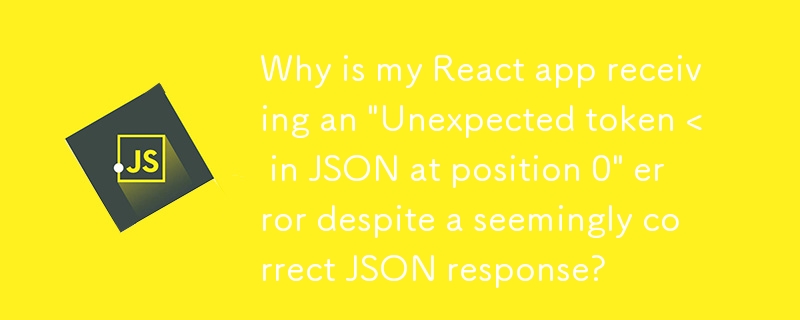 Why is my React app receiving an 