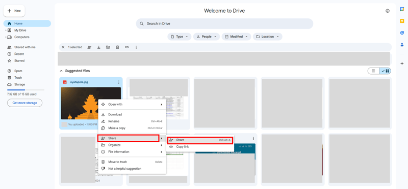 How do I display images from Google Drive on a website?