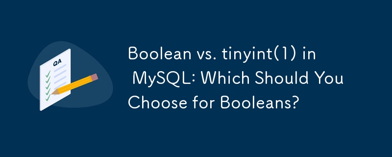 Boolean vs. tinyint(1) in MySQL: Which Should You Choose for Booleans ...