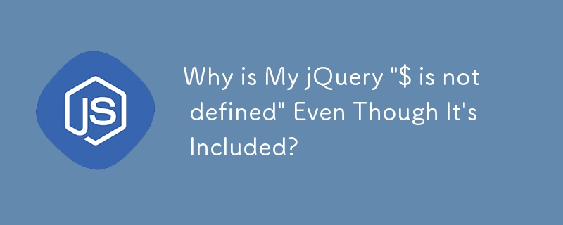 Why is My jQuery 