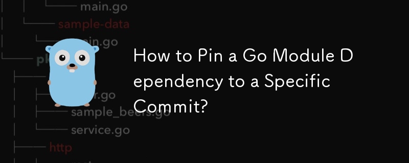 How to Pin a Go Module Dependency to a Specific Commit?
