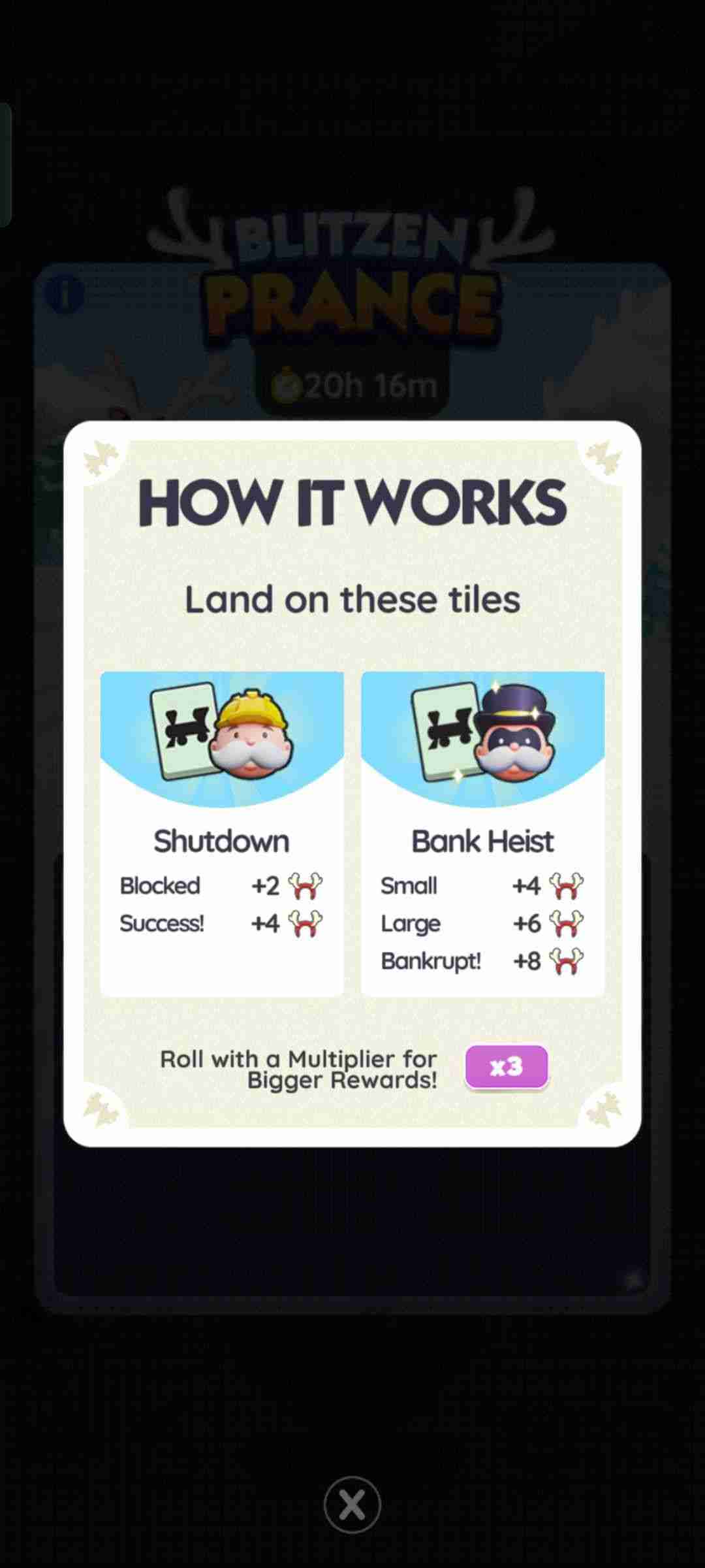 Monopoly Go: Blitzen Prance Rewards Guide (December 18-19)