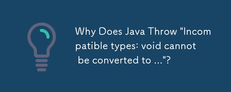Why Does Java Throw 