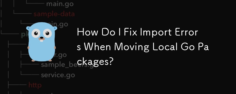 How Do I Fix Import Errors When Moving Local Go Packages?
