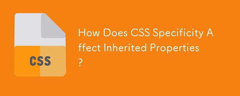 How Does CSS Specificity Affect Inherited Properties?
