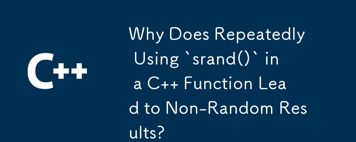 Why Does Repeatedly Using `srand()` in a C Function Lead to Non-Random Results?