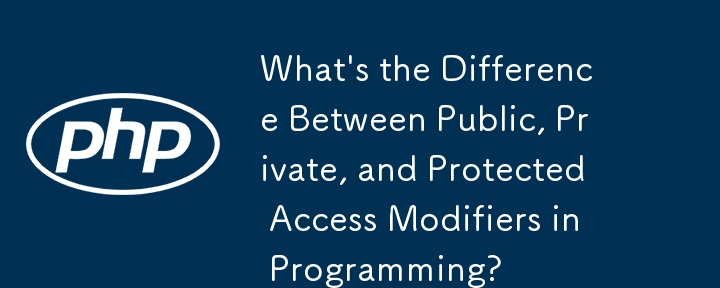 What's the Difference Between Public, Private, and Protected Access Modifiers in Programming?
