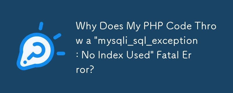 Why Does My PHP Code Throw a 