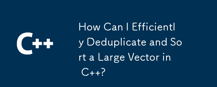 How Can I Efficiently Deduplicate and Sort a Large Vector in C ?