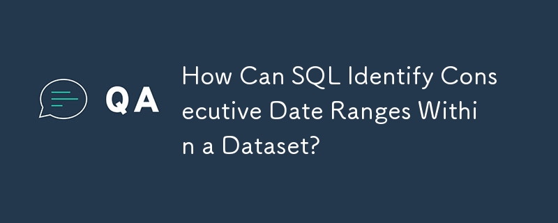 How Can SQL Identify Consecutive Date Ranges Within a Dataset?
