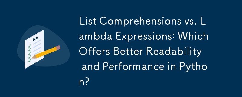 List Comprehensions vs. Lambda Expressions: Which Offers Better ...