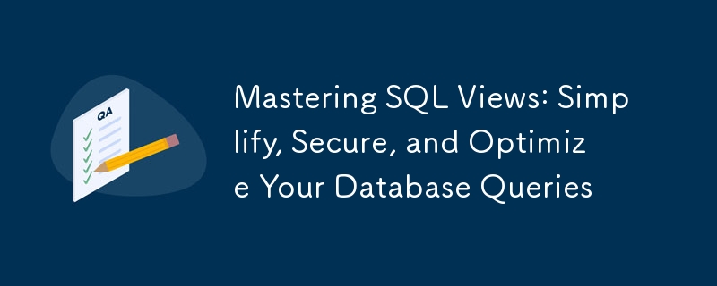 Mastering SQL Views: Simplify, Secure, and Optimize Your Database Queries