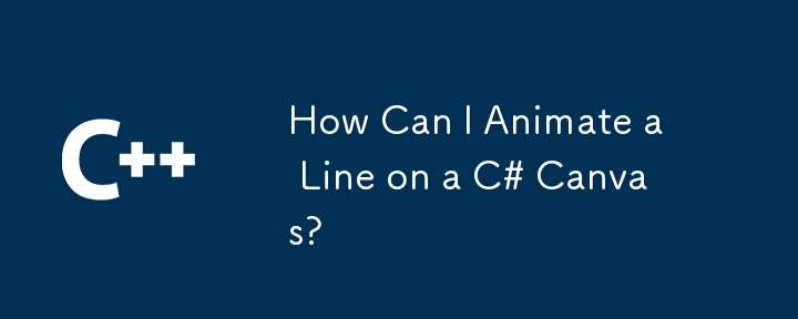 How Can I Animate a Line on a C# Canvas?
