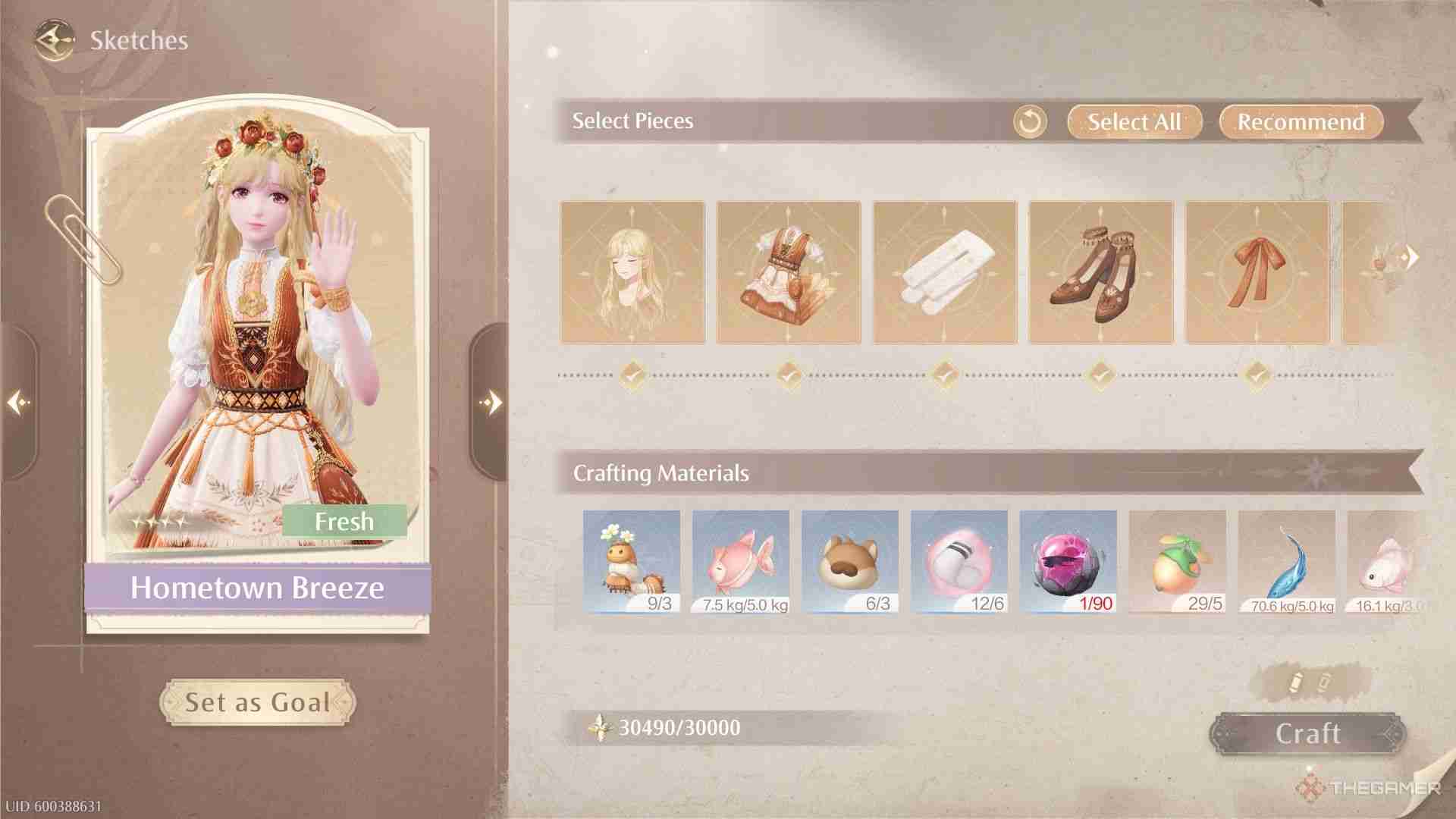 Infinity Nikki: How To Craft The Hometown Breeze Outfit