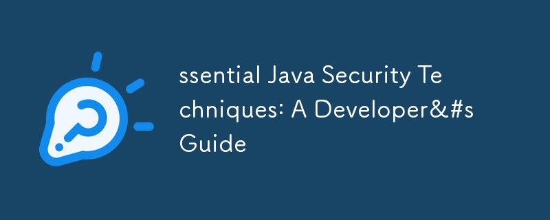 ssential Java Security Techniques: A Developer