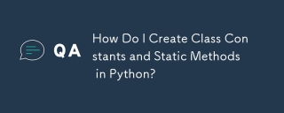 How Do I Create Class Constants and Static Methods in Python?