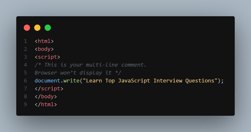 Top JavaScript Interview Questions for Freshers in 5