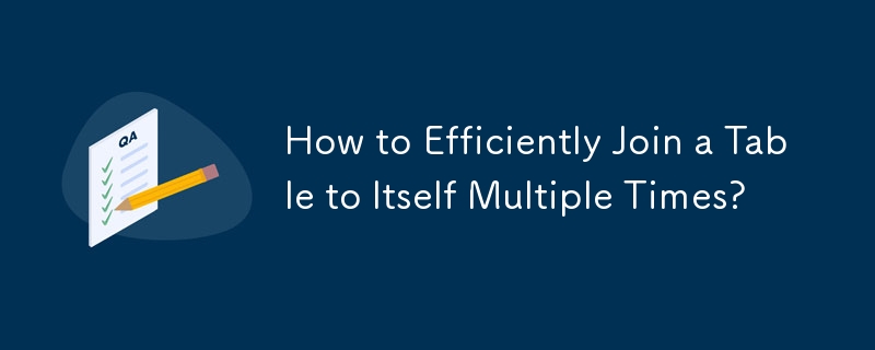 How to Efficiently Join a Table to Itself Multiple Times?

