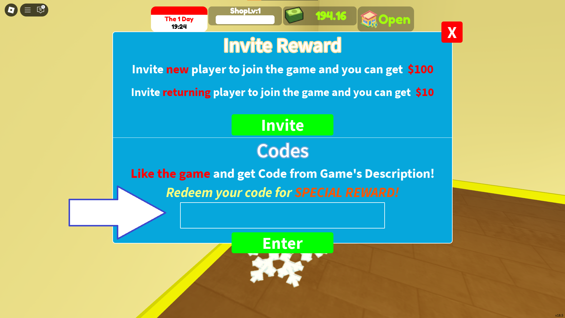 Supermarket Simulator codes for January 2025