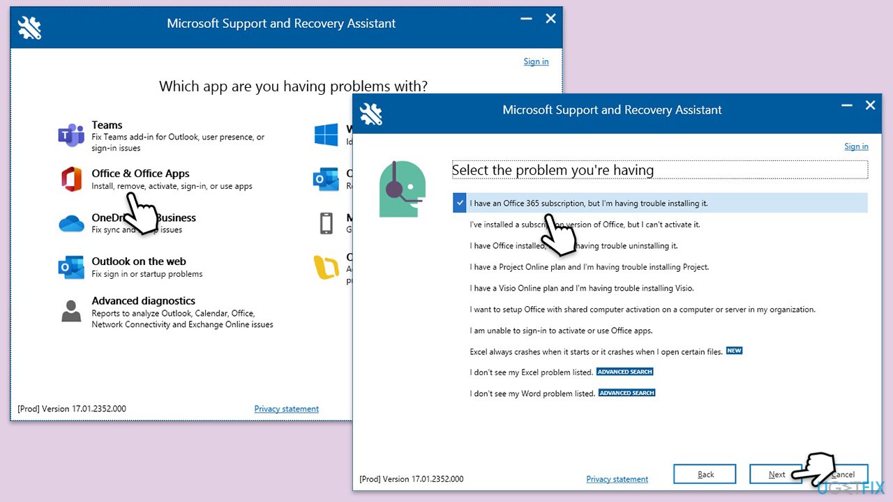 How to fix Microsoft Office installation error 30183-1011 in Windows?