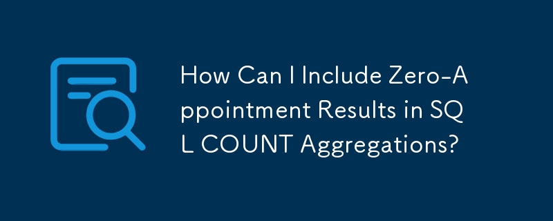 How Can I Include Zero-Appointment Results in SQL COUNT Aggregations?
