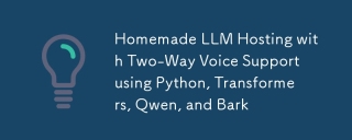 Homemade LLM Hosting with Two-Way Voice Support using Python, Transformers, Qwen, and Bark