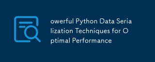 owerful Python Data Serialization Techniques for Optimal Performance